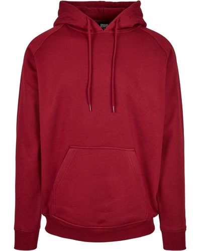 Urban Classics Sweatshirt Blank Hoody - Rot