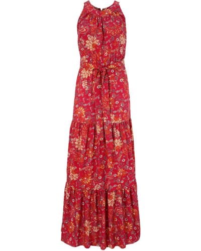 Aniston CASUAL Sommerkleid mit fantasievollem Blumendruck - Rot