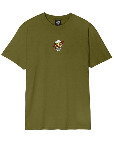 Santa Cruz T-Shirt Dressen Skull Dot Fro, G L, F sea kelp - Grün