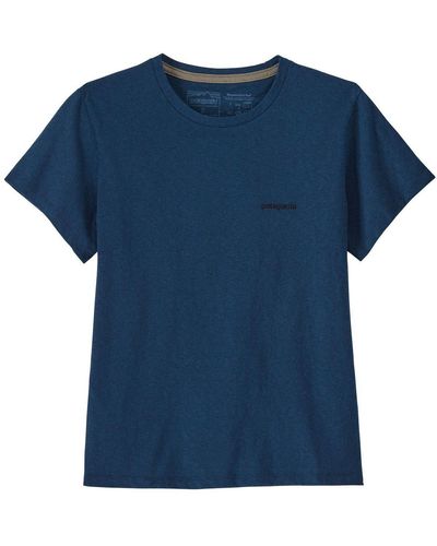 Patagonia Fleecepullover T-Shirt P-6 Responibili-Tee - Blau