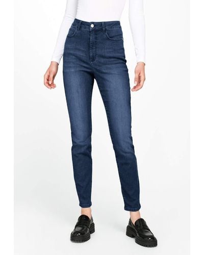 Uta Raasch 5-Pocket-Jeans Cotton (1-tlg) mit Taschen - Blau