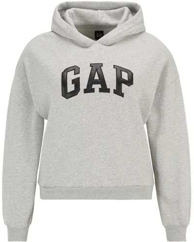Gap Tall Sweatshirt (1-tlg) Stickerei - Grau
