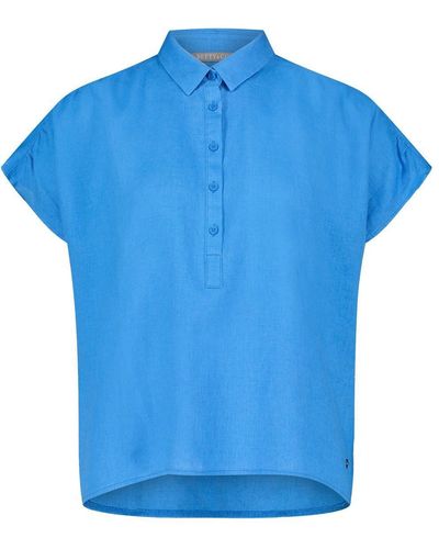 BETTY&CO Blusenshirt Bluse Lang 1/2 Arm, Regatta Blue - Blau