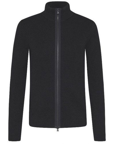 Cinque V-Ausschnitt-Pullover uni passform textil (1-tlg) - Schwarz