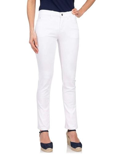 wonderjeans Fit-Jeans Classic-Slim Klassischer gerader Schnitt - Weiß