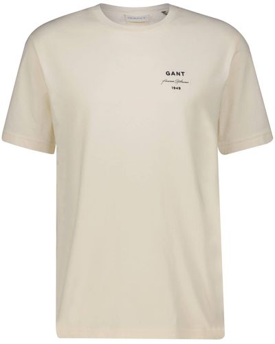 GANT T-Shirt LOGO SCRIPT Regular Fit - Weiß
