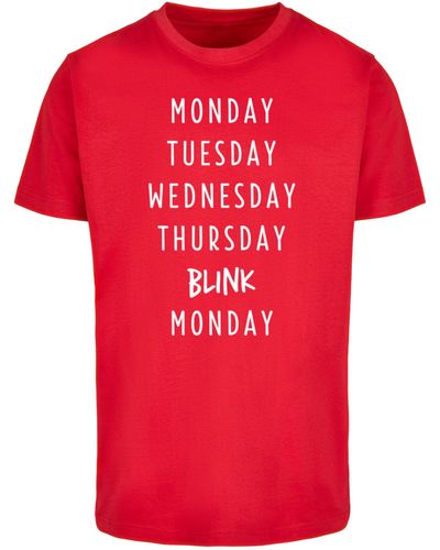 Mister Tee Blink T-Shirt Round Neck (1-tlg) - Rot