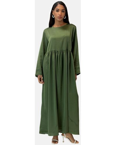 Elara Strickkleid Maxikleid Kleid (1-tlg) - Grün