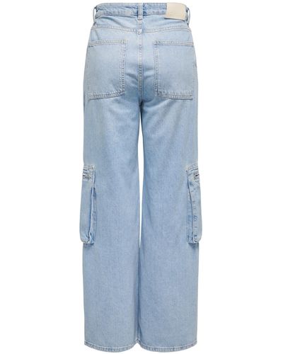 ONLY Skinny-fit-Jeans ONLHOPE EX HW WIDE CARGO DNM CRO - Blau