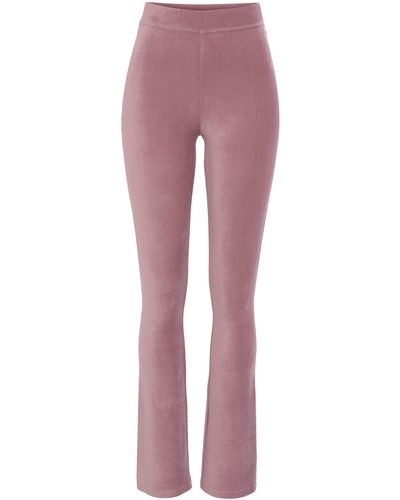 Lascana Jazzpants aus weichem Material in Cord-Optik, Loungewear - Rot