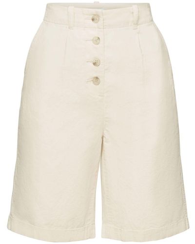 Esprit Shorts mit Knopfleiste (1-tlg) - Weiß