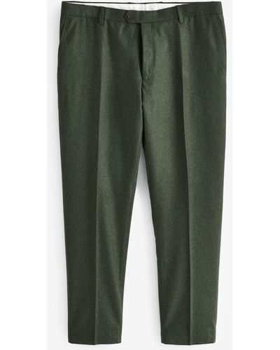 Next Anzughose Donegal-Anzug aus Wollmischung: Slim Fit Hose (1-tlg) - Grün