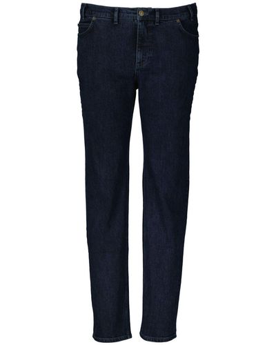 Adamo 5-Pocket-Hose (1-tlg) mit Stretch Jeans untersetzte Größen - Blau