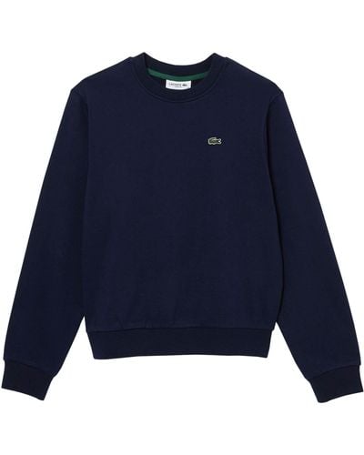 Lacoste Sweater (1-tlg) mit Krokodil-Logo vorn - Blau