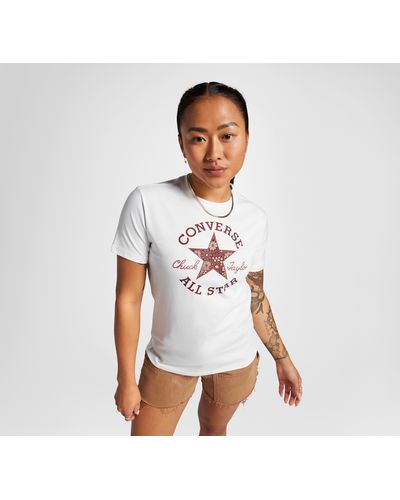 Converse Shirt WOMEN'S FLORAL PATCH T-SHI - Weiß