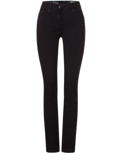 Cecil Skinny-fit-Jeans (1-tlg) Plain/ohne Details - Schwarz