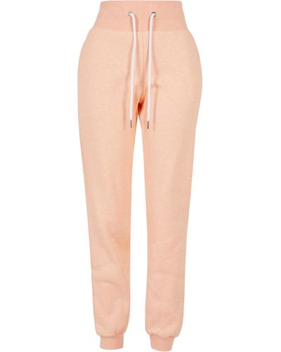 Urban Classics Stoffhose Ladies High Waist Color Melange Sweat Pants (1-tlg) - Gelb