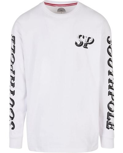 Southpole T-Shirt Script Longsleeve (1-tlg) - Weiß