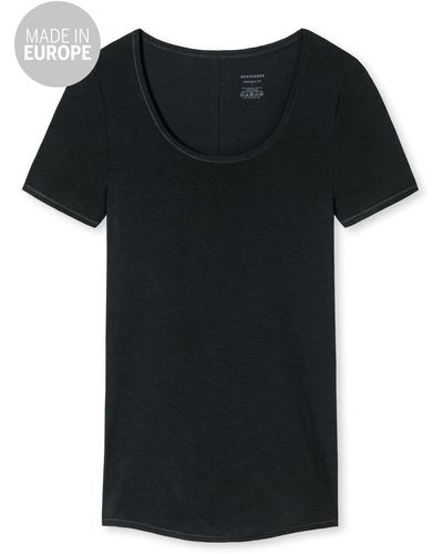 Schiesser T-Shirt Personal Fit (1-tlg) - Schwarz