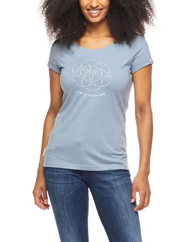 Ragwear Print-Shirt Florah Mandala Organic - Blau