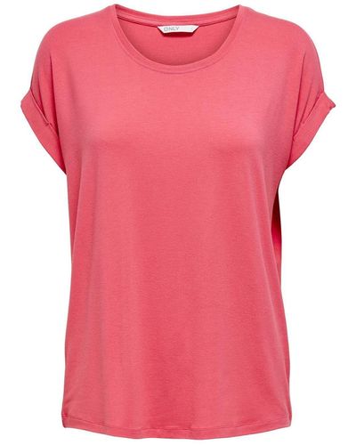 ONLY T-Shirt ONLMOSTER /S O-NECK TOP NOOS JRS - Pink