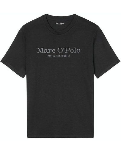 Marc O' Polo Logo-T-Shirt regular - Schwarz