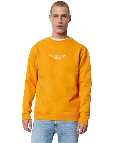 Marc O' Polo Sweatshirt mit Logo-Stickerei - Orange