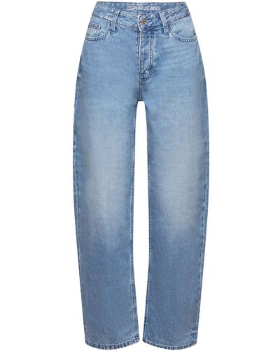 Esprit Relax-fit- Lockere Retro-Jeans mit mittelhohem Bund - Blau