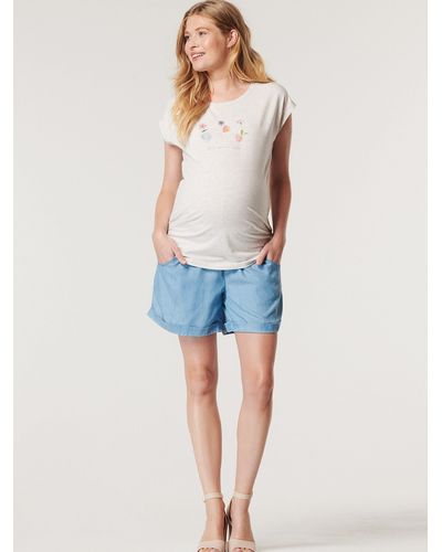 Esprit Maternity Shorts (1-tlg) Plain/ohne Details - Blau