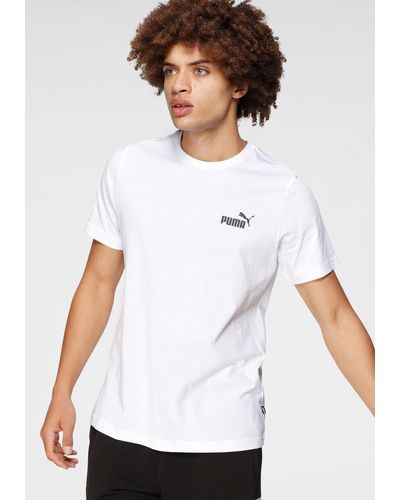 PUMA T-Shirt ESS SMALL LOGO TEE - Weiß
