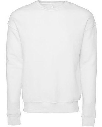 Bella Canvas Bella + Canvas Sweatshirt Sweat Drop Shoulder Fleece - Weiß