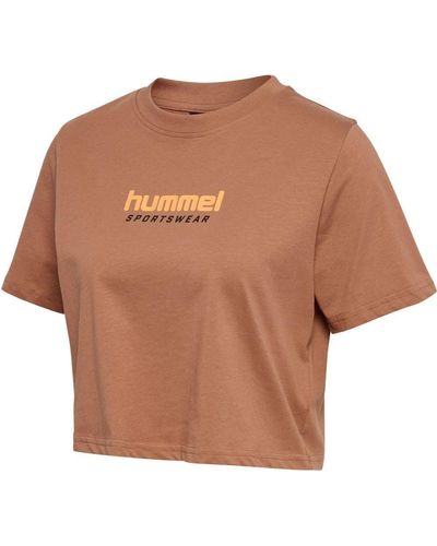 Hummel Hmllgc Malu Cropped T-Shirt - Braun