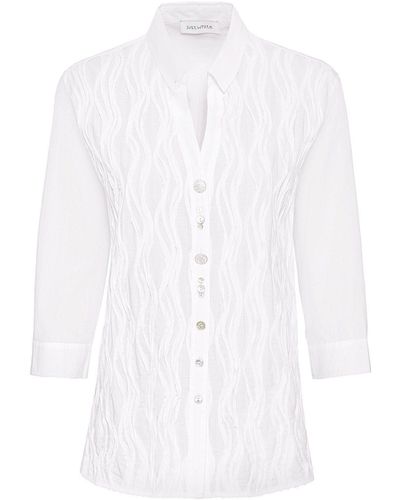 just white Blusenshirt Bluse - Weiß