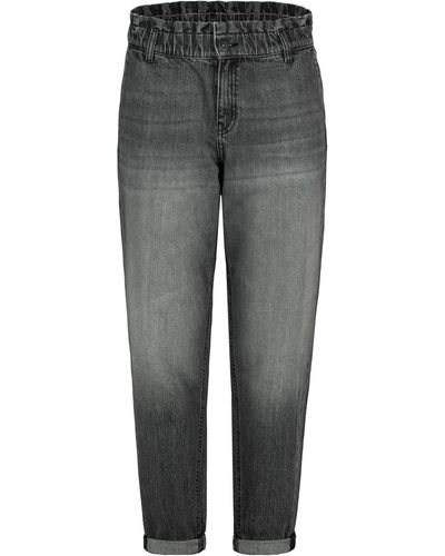 Sublevel High-waist- Paperbag Jeans - Grau