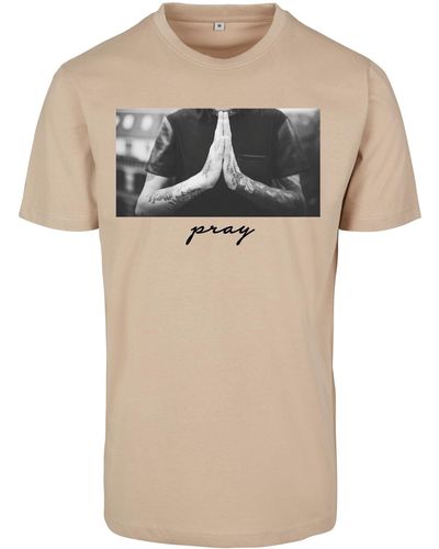 Mister Tee T-Shirt Pray Tee (1-tlg) - Natur