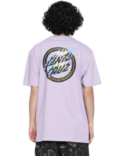 Santa Cruz T-Shirt Holo Flamed Dot (1-tlg) - Lila