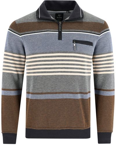 Hajo Sweatshirt mit Reißverschluss (1-tlg) Bügelfrei Atmungsaktiv - Grau