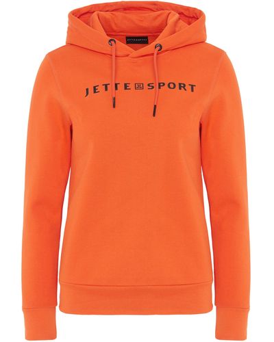Jette Sport Kapuzensweatshirt im Logo-Look - Orange