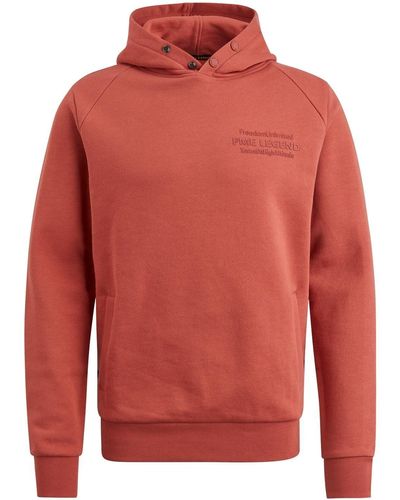 PME LEGEND Sweatshirt Hooded soft dry terry - Rot