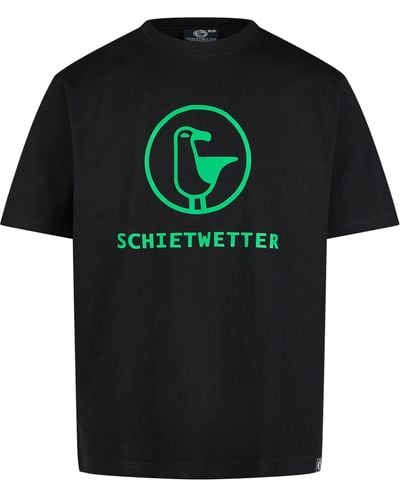 Schietwetter T-Shirt Logo-Print, luftig - Schwarz