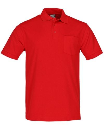 James & Nicholson Poloshirt Polo Piqué Pocket - Rot