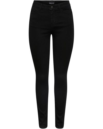 Pieces Skinny-fit-Jeans TALIA (1-tlg) Plain/ohne Details - Schwarz