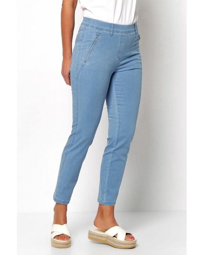 Relaxed by TONI Regular-fit-Jeans Alice Zip 7/8 - Blau