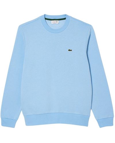 Lacoste Sweatshirt Pullover mit Rippbündchen (1-tlg) - Blau