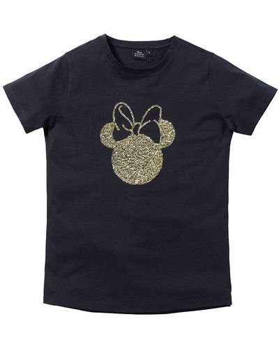 ONOMATO! Minnie Mouse T-Shirt Oberteil Pailletten besetzt - Blau