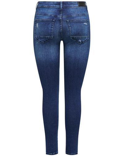ONLY 7/8-Jeans KENDELL (1-tlg) Plain/ohne Details, Weiteres Detail - Blau