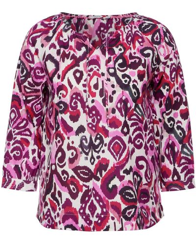 Cecil Klassische Bluse TOS Printed Light Cotton Blous - Pink