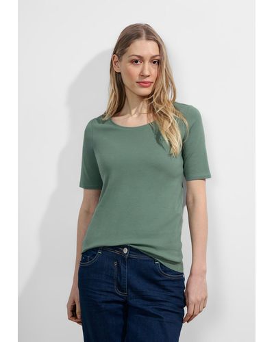 Cecil T-Shirt Basic - Grün