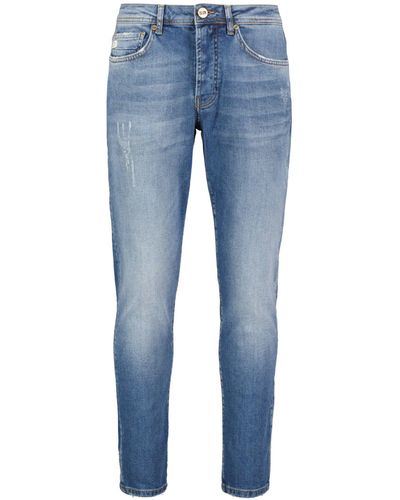 Goldgarn 5-Pocket- Jeans U2 Tapered Fit (1-tlg) - Blau
