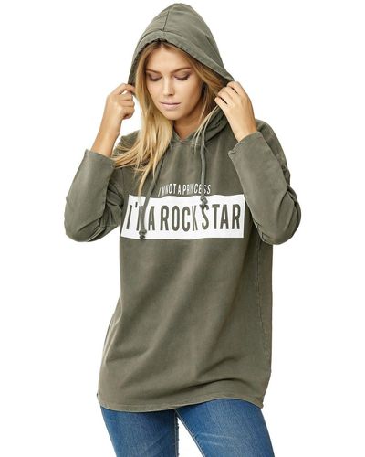 Decay Kapuzensweatshirt mit ROCKSTAR-Aufdruck - Grün